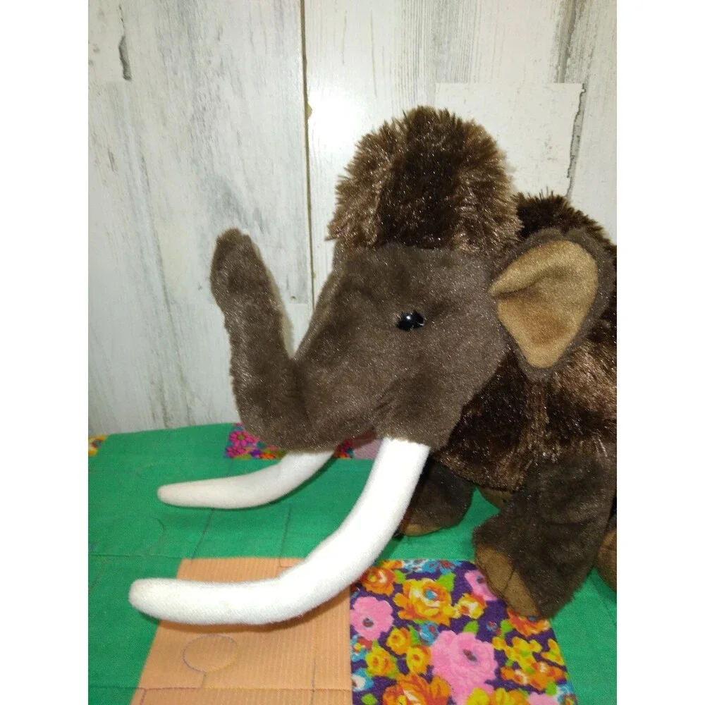 Wild Republic 2012 Cuddlekins Brown Woolly Mammoth Plush Prehistoric Animal